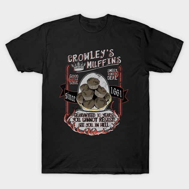 Crowley's muffins T-Shirt by KanaHyde